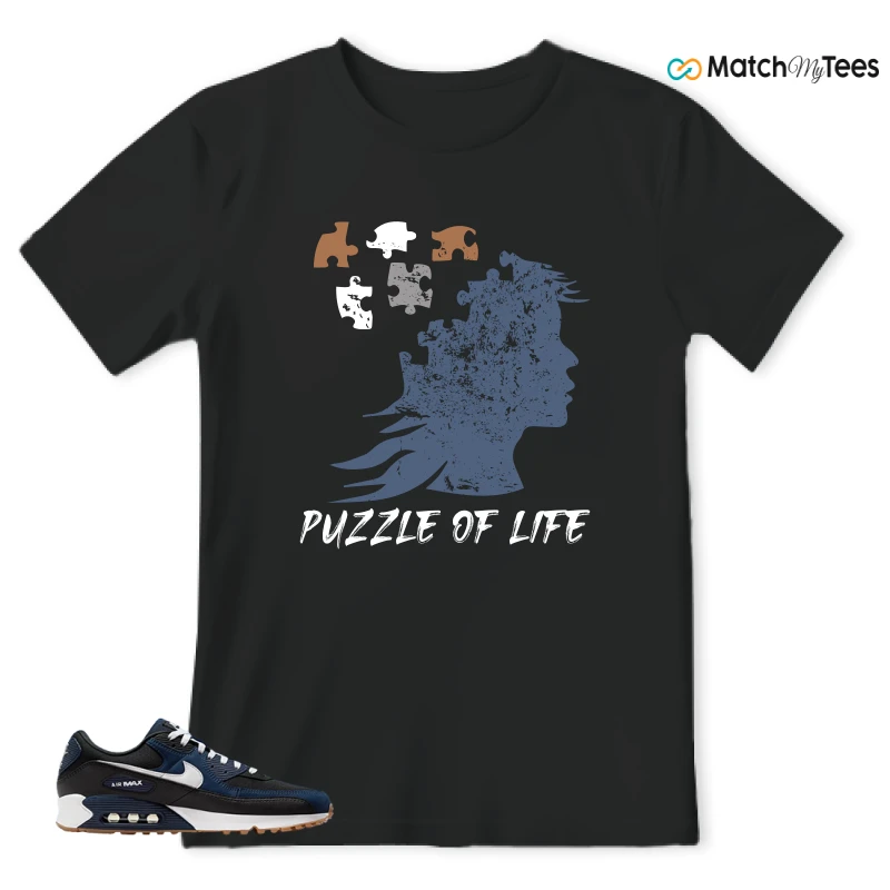 NIKE AIR MAX 90 MIDNIGHT NAVY GUM SNEAKER Matching Tees t-shirt