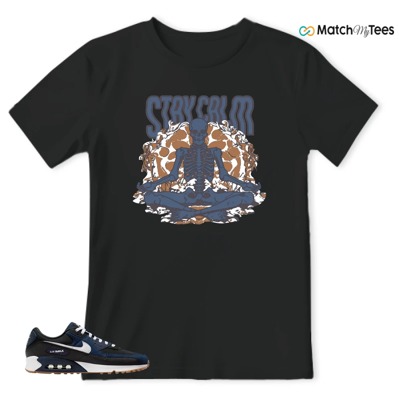 NIKE AIR MAX 90 MIDNIGHT NAVY GUM SNEAKER Matching Tees t-shirt