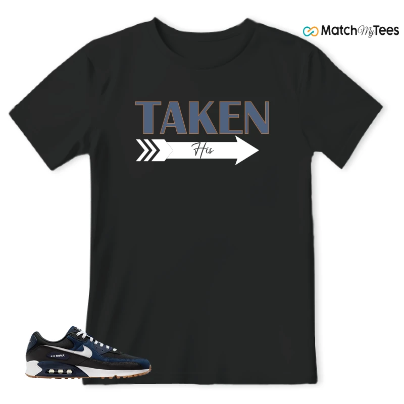 NIKE AIR MAX 90 MIDNIGHT NAVY GUM SNEAKER Matching Tees t-shirt