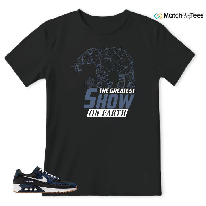 NIKE AIR MAX 90 MIDNIGHT NAVY GUM SNEAKER Matching Tees t-shirt