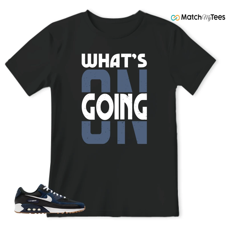 NIKE AIR MAX 90 MIDNIGHT NAVY GUM SNEAKER Matching Tees T-shirt for Men