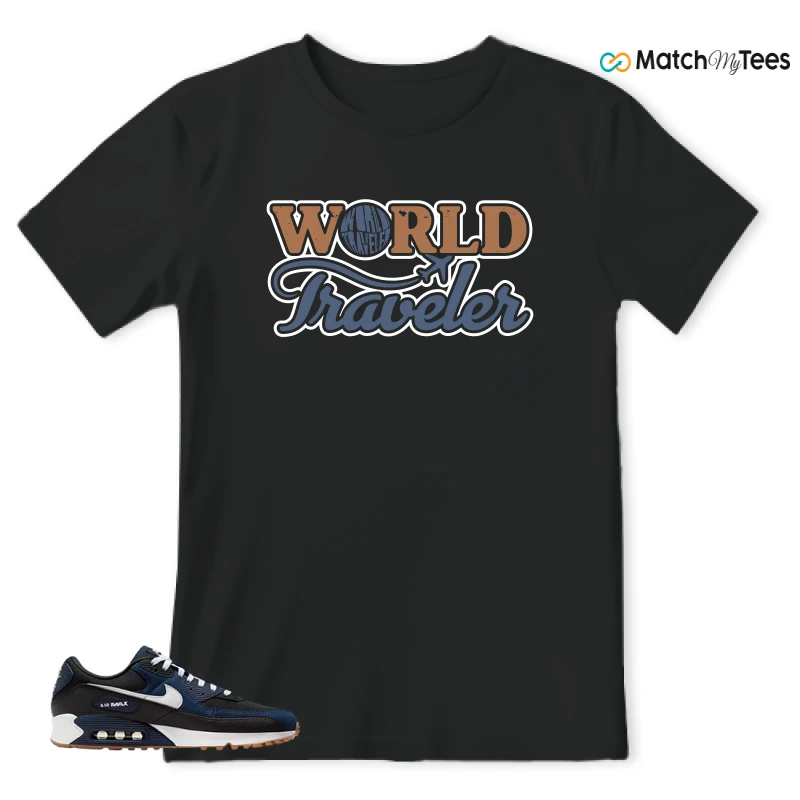 NIKE AIR MAX 90 MIDNIGHT NAVY GUM SNEAKER Matching Tees t-shirt