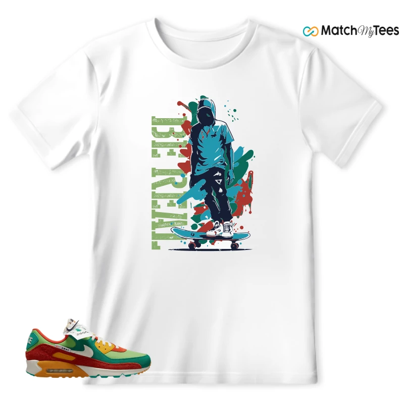 NIKE AIR MAX 90 SE RUNNING CLUB SNEAKER Matching Tees T-shirt for Men