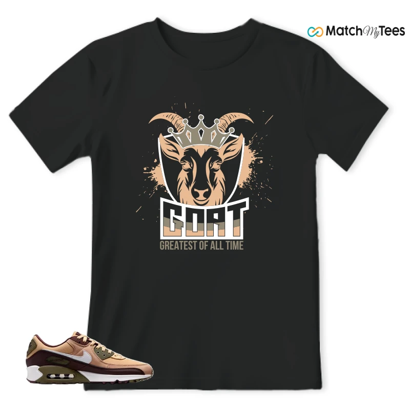 NIKE AIR MAX 90 SESAME EARTH SNEAKER Matching Tees T-shirt for Men