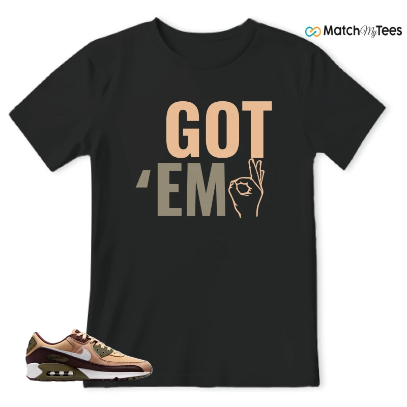 NIKE AIR MAX 90 SESAME EARTH SNEAKER Matching Tees t-shirt