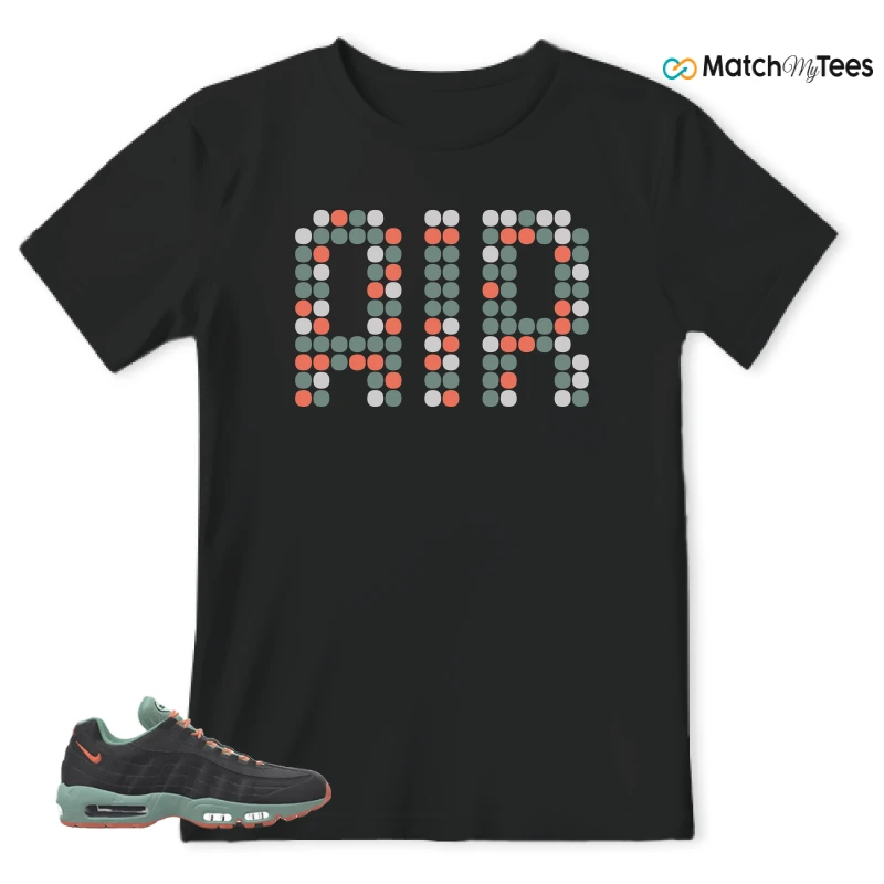 NIKE AIR MAX 95 BY YOU BLACK STEAM SNEAKER Matching Tees T-shirt for Men