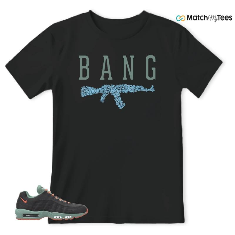 NIKE AIR MAX 95 BY YOU BLACK STEAM SNEAKER Matching Tees t-shirt