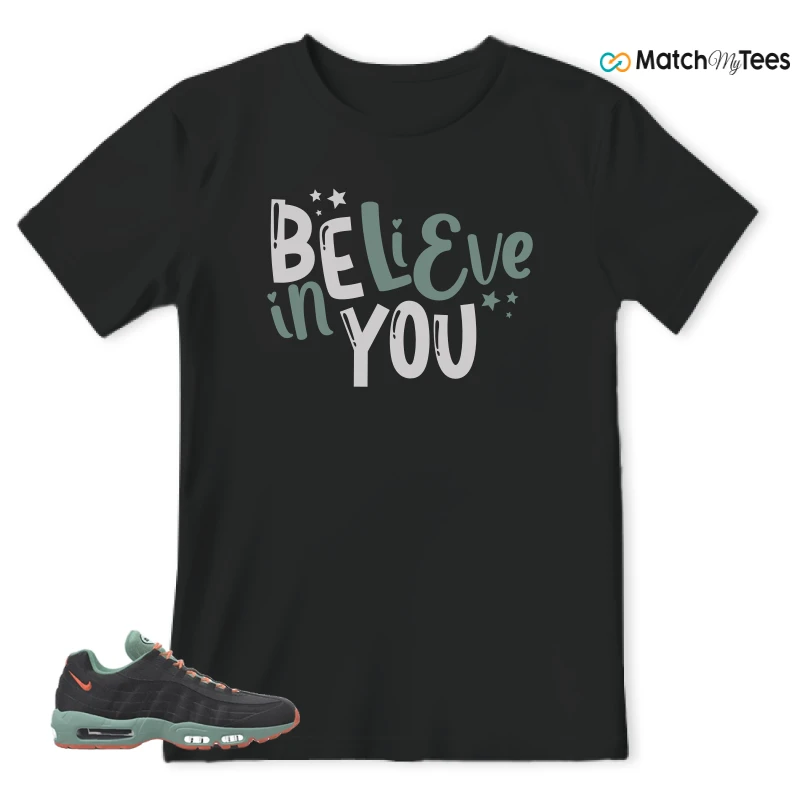 NIKE AIR MAX 95 BY YOU BLACK STEAM SNEAKER Matching Tees t-shirt