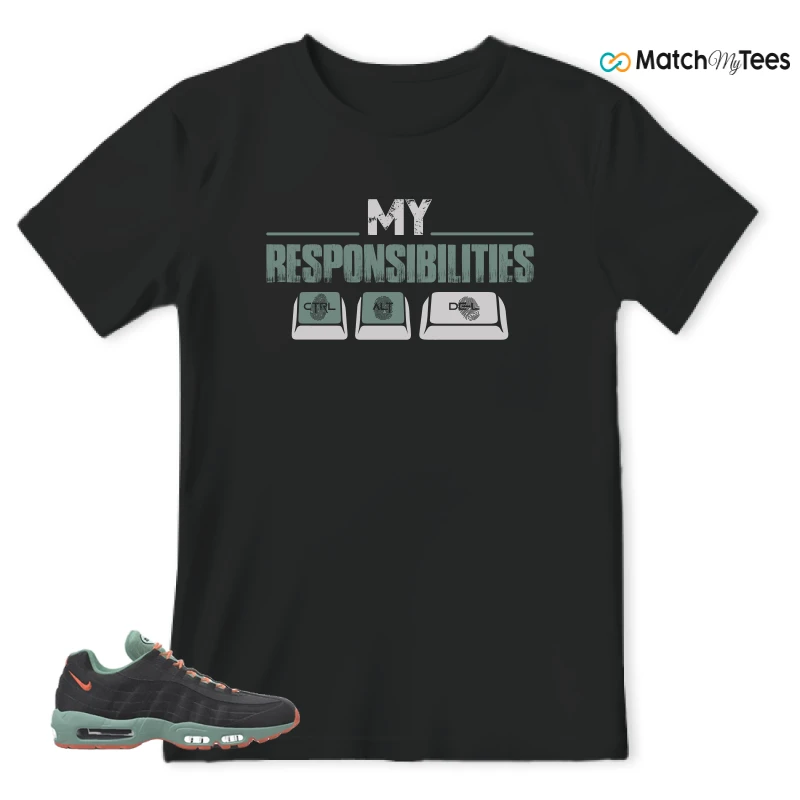 NIKE AIR MAX 95 BY YOU BLACK STEAM SNEAKER Matching Tees t-shirt
