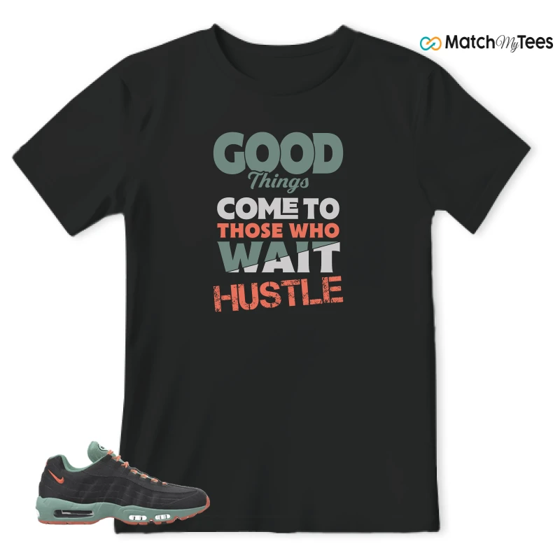 NIKE AIR MAX 95 BY YOU BLACK STEAM SNEAKER Matching Tees t-shirt
