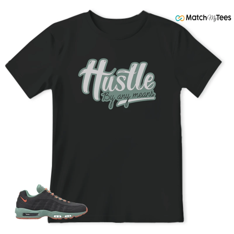 NIKE AIR MAX 95 BY YOU BLACK STEAM SNEAKER Matching Tees t-shirt