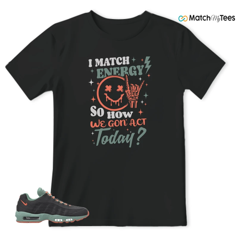 NIKE AIR MAX 95 BY YOU BLACK STEAM SNEAKER Matching Tees t-shirt