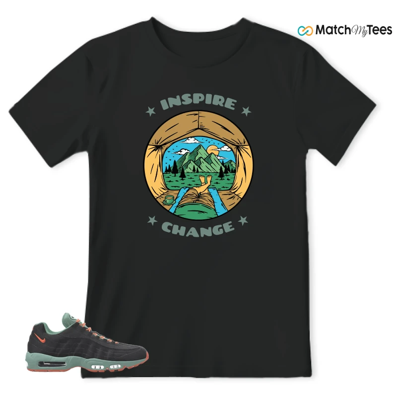 NIKE AIR MAX 95 BY YOU BLACK STEAM SNEAKER Matching Tees t-shirt