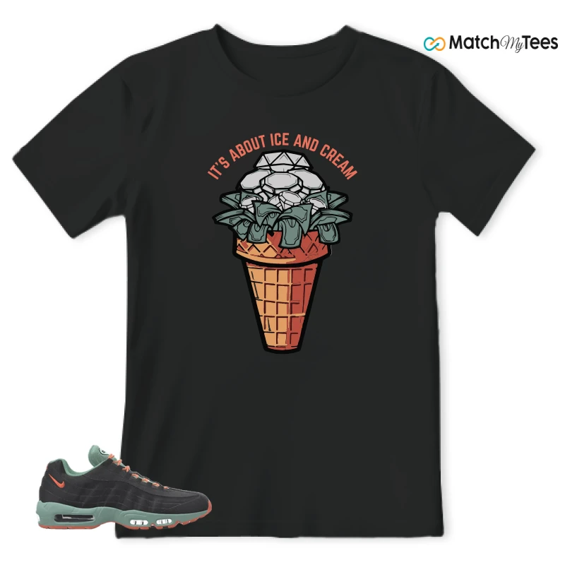 NIKE AIR MAX 95 BY YOU BLACK STEAM SNEAKER Matching Tees t-shirt