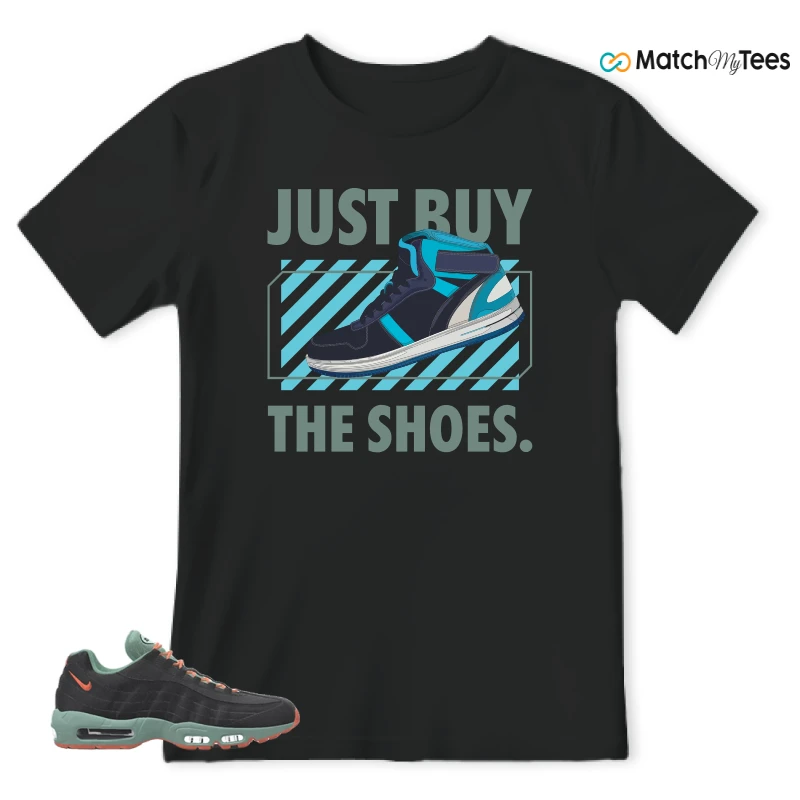 NIKE AIR MAX 95 BY YOU BLACK STEAM SNEAKER Matching Tees t-shirt
