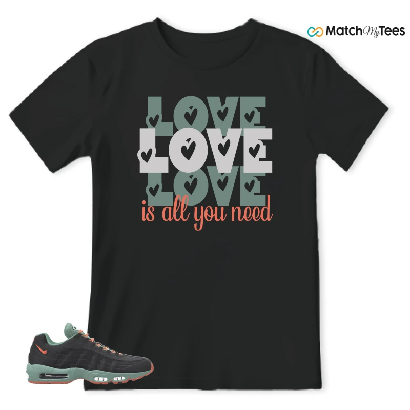 NIKE AIR MAX 95 BY YOU BLACK STEAM SNEAKER Matching Tees t-shirt