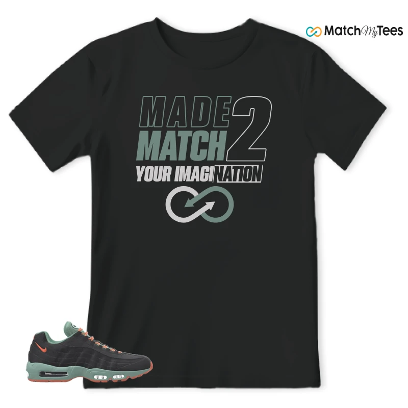 NIKE AIR MAX 95 BY YOU BLACK STEAM SNEAKER Matching Tees t-shirt