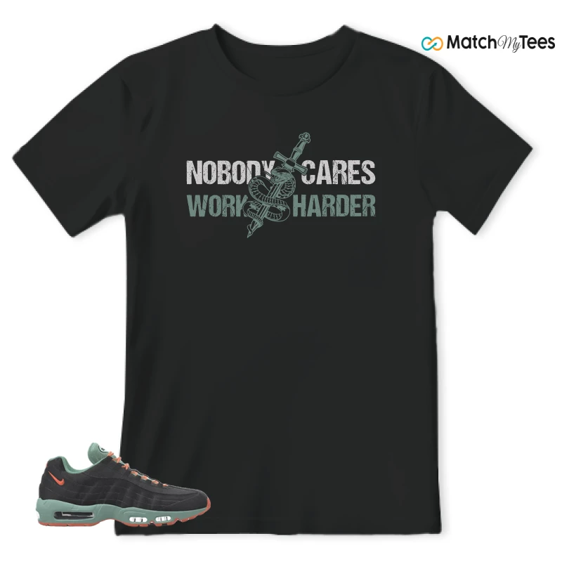 NIKE AIR MAX 95 BY YOU BLACK STEAM SNEAKER Matching Tees t-shirt