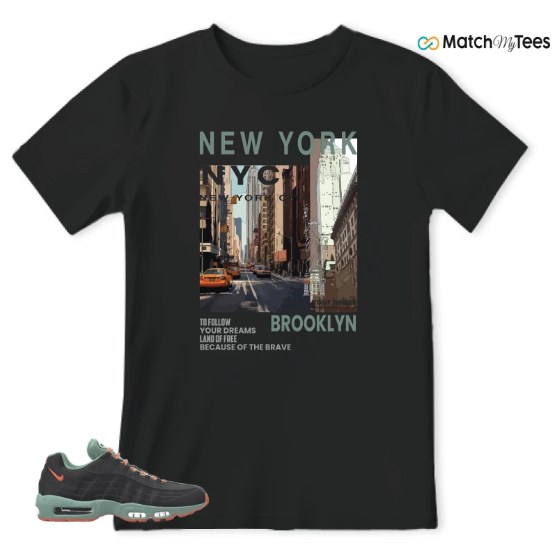 NIKE AIR MAX 95 BY YOU BLACK STEAM SNEAKER Matching Tees t-shirt