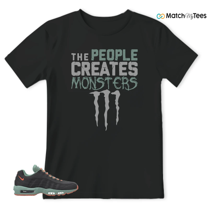 NIKE AIR MAX 95 BY YOU BLACK STEAM SNEAKER Matching Tees t-shirt