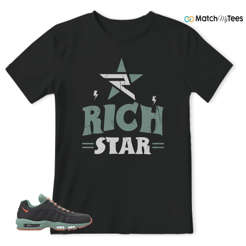 NIKE AIR MAX 95 BY YOU BLACK STEAM SNEAKER Matching Tees t-shirt