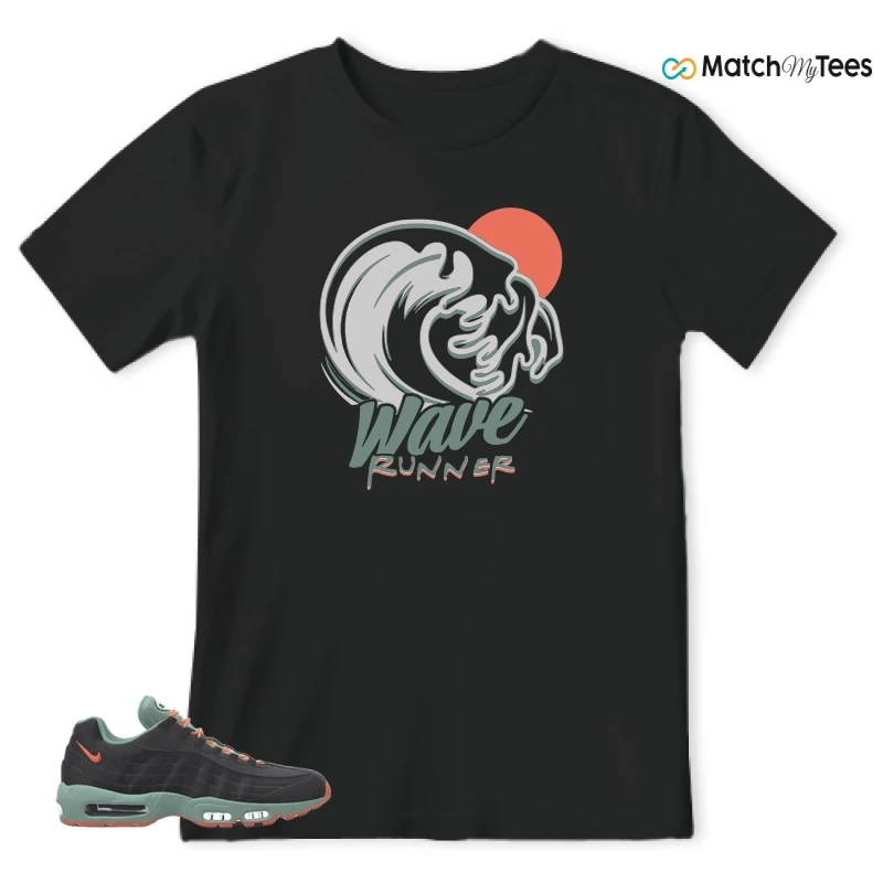 NIKE AIR MAX 95 BY YOU BLACK STEAM SNEAKER Matching Tees t-shirt