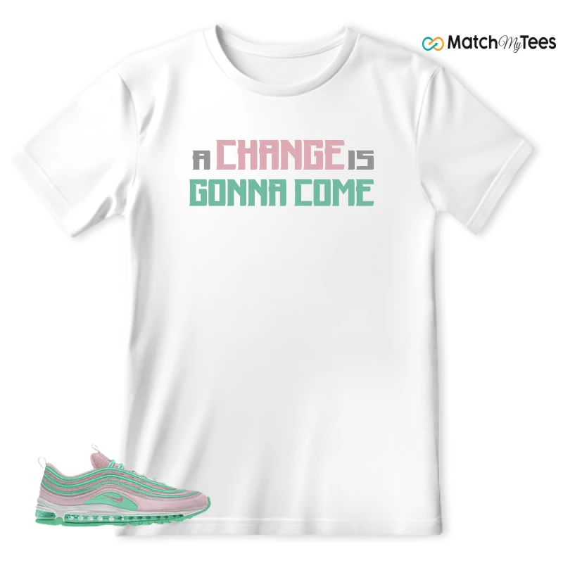 NIKE AIR MAX 97 PINK AND MINT CUSTOM SNEAKER Matching Tees t-shirt