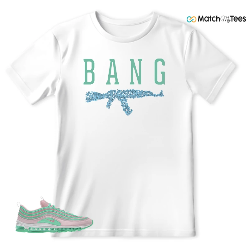 NIKE AIR MAX 97 PINK AND MINT CUSTOM SNEAKER Matching Tees t-shirt