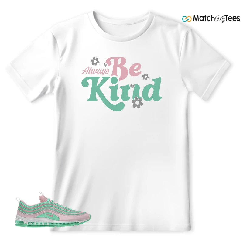 NIKE AIR MAX 97 PINK AND MINT CUSTOM SNEAKER Matching Tees t-shirt