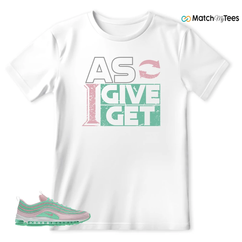 NIKE AIR MAX 97 PINK AND MINT CUSTOM SNEAKER Matching Tees t-shirt