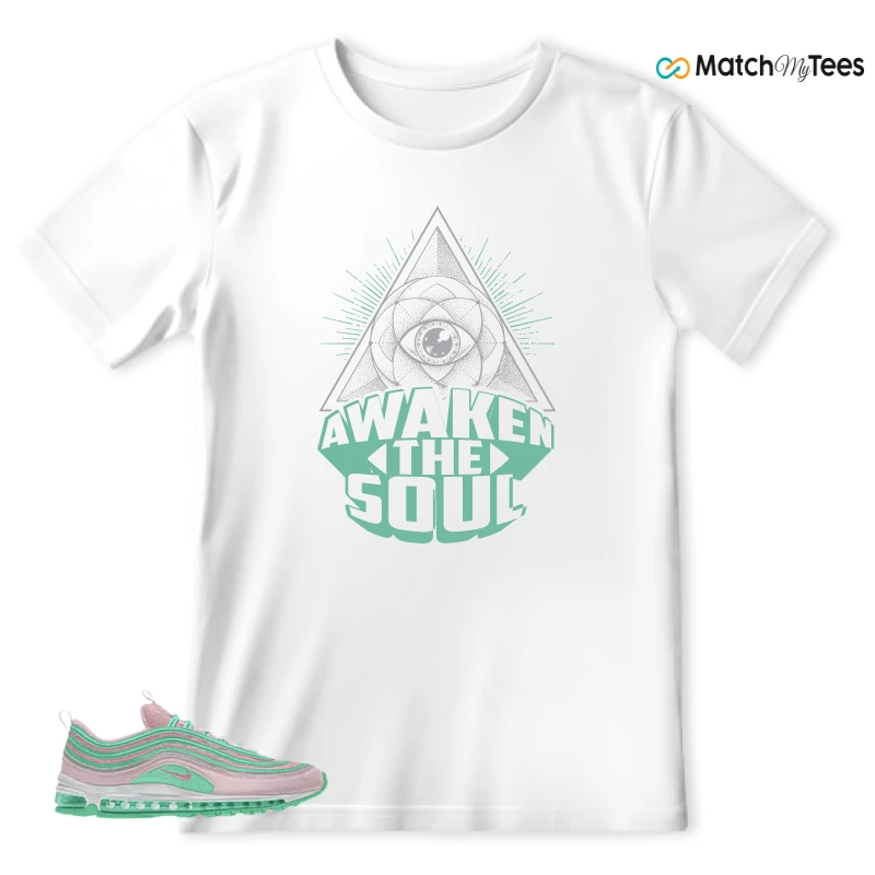 NIKE AIR MAX 97 PINK AND MINT CUSTOM SNEAKER Matching Tees t-shirt