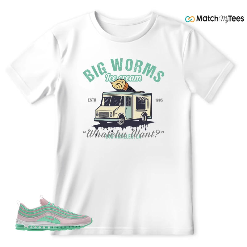 NIKE AIR MAX 97 PINK AND MINT CUSTOM SNEAKER Matching Tees t-shirt