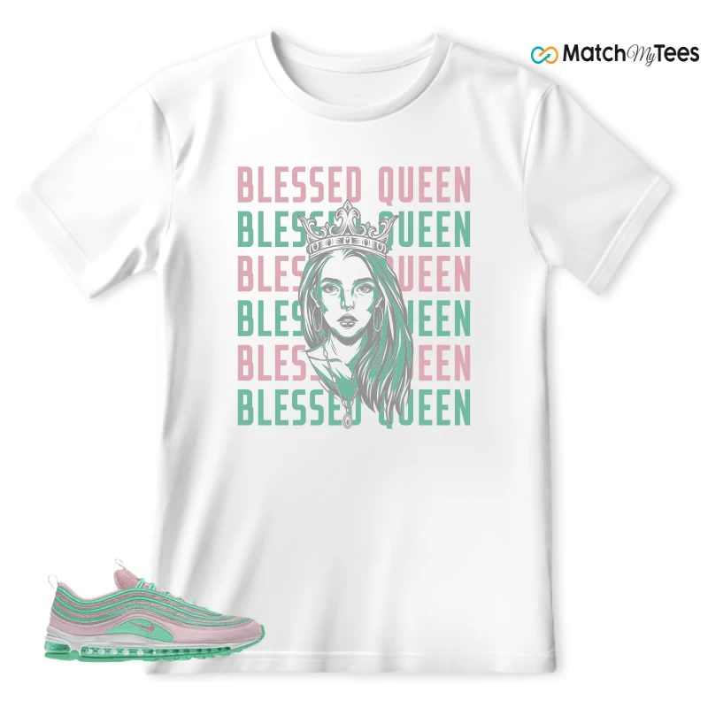 NIKE AIR MAX 97 PINK AND MINT CUSTOM SNEAKER Matching Tees t-shirt
