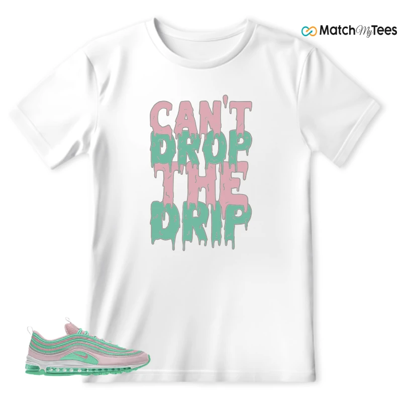 NIKE AIR MAX 97 PINK AND MINT CUSTOM SNEAKER Matching Tees t-shirt