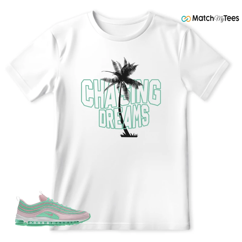 NIKE AIR MAX 97 PINK AND MINT CUSTOM SNEAKER Matching Tees t-shirt