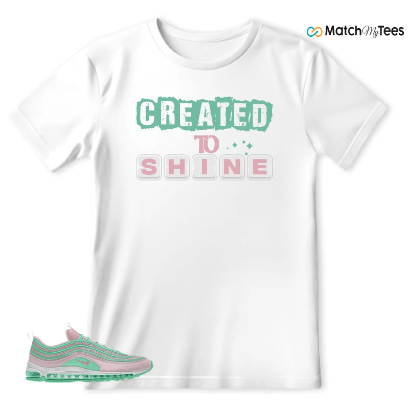 NIKE AIR MAX 97 PINK AND MINT CUSTOM SNEAKER Matching Tees t-shirt