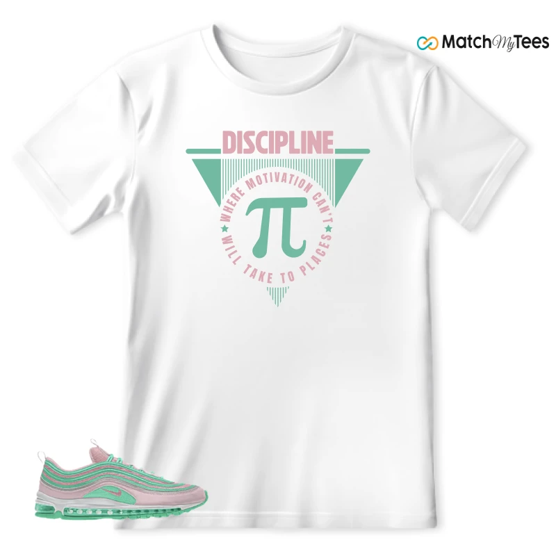 NIKE AIR MAX 97 PINK AND MINT CUSTOM SNEAKER Matching Tees T-shirt for Men
