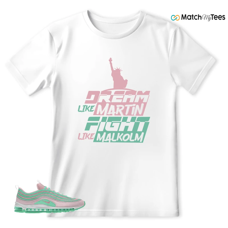 NIKE AIR MAX 97 PINK AND MINT CUSTOM SNEAKER Matching Tees t-shirt