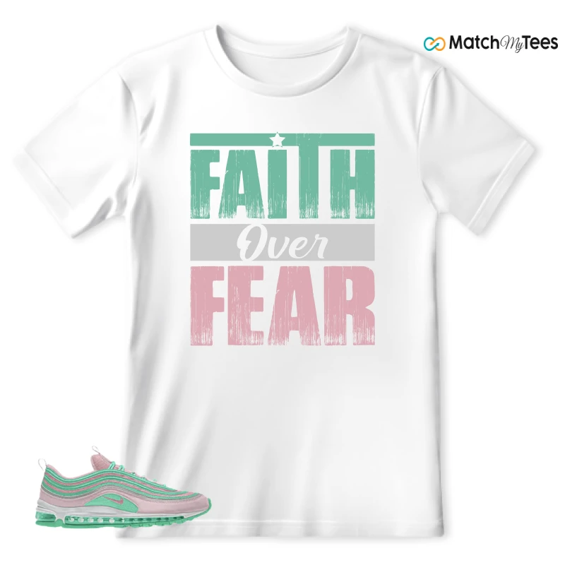 NIKE AIR MAX 97 PINK AND MINT CUSTOM SNEAKER Matching Tees t-shirt