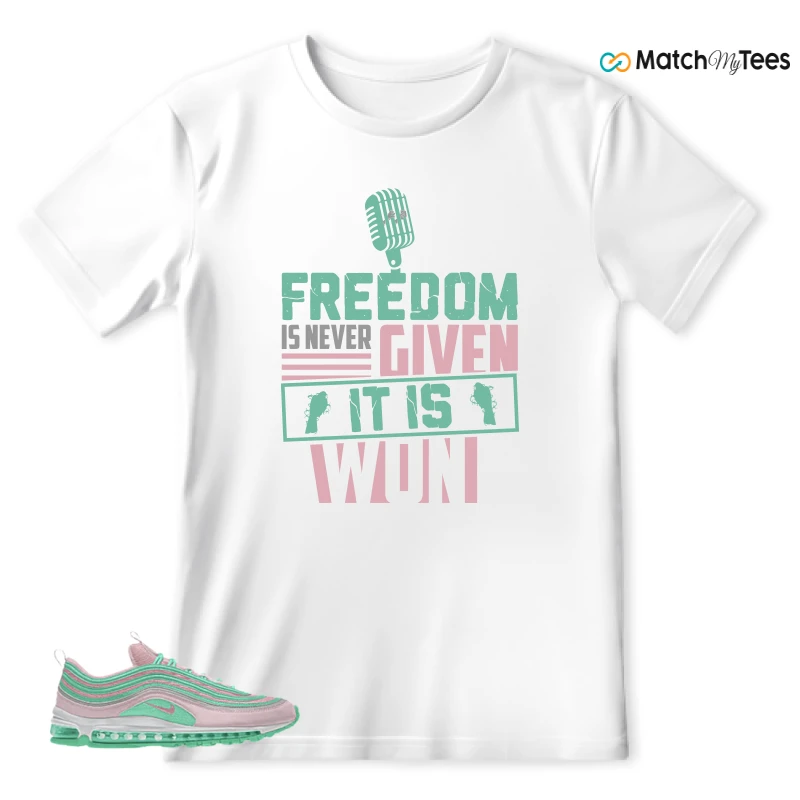 NIKE AIR MAX 97 PINK AND MINT CUSTOM SNEAKER Matching Tees t-shirt