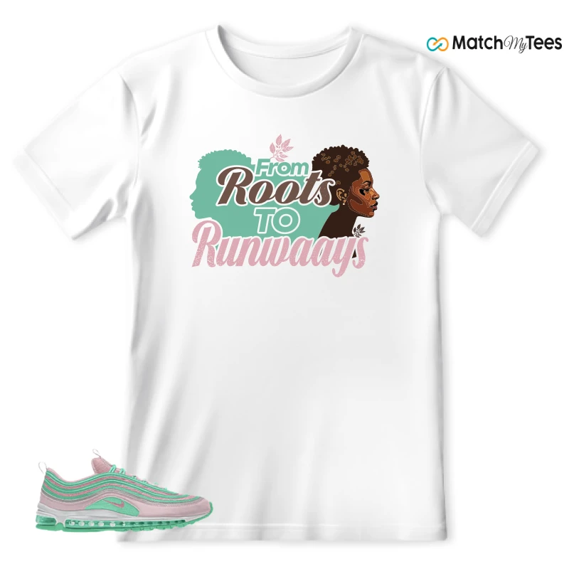 NIKE AIR MAX 97 PINK AND MINT CUSTOM SNEAKER Matching Tees t-shirt