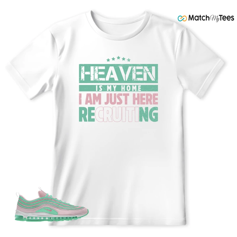 NIKE AIR MAX 97 PINK AND MINT CUSTOM SNEAKER Matching Tees t-shirt
