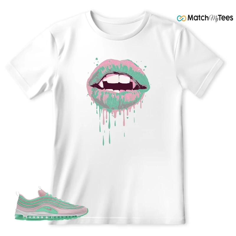 NIKE AIR MAX 97 PINK AND MINT CUSTOM SNEAKER Matching Tees t-shirt