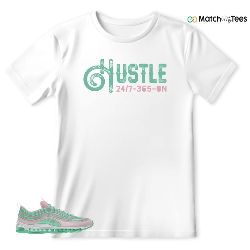 NIKE AIR MAX 97 PINK AND MINT CUSTOM SNEAKER Matching Tees t-shirt
