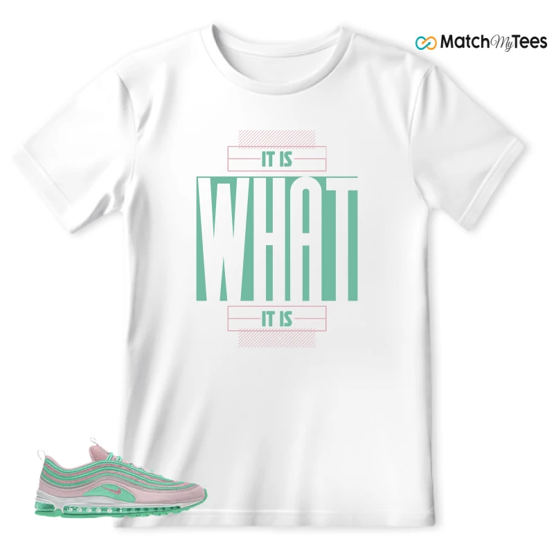 NIKE AIR MAX 97 PINK AND MINT CUSTOM SNEAKER Matching Tees t-shirt