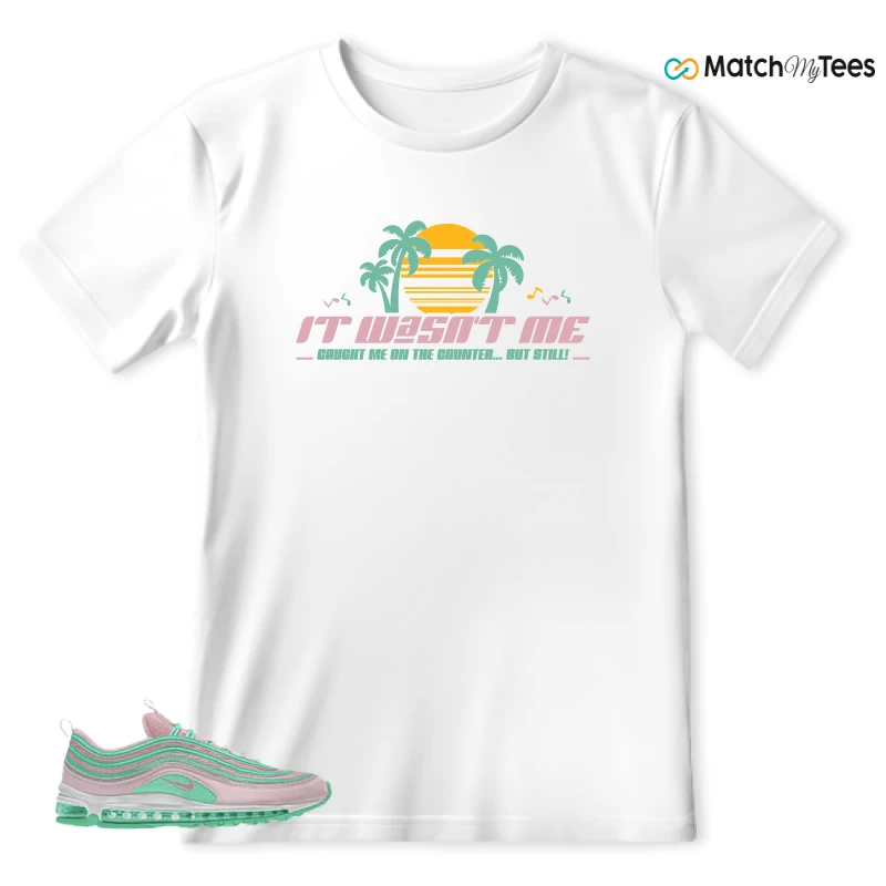 NIKE AIR MAX 97 PINK AND MINT CUSTOM SNEAKER Matching Tees t-shirt