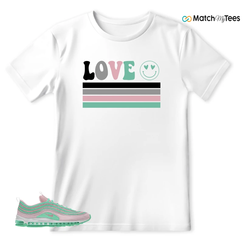 NIKE AIR MAX 97 PINK AND MINT CUSTOM SNEAKER Matching Tees t-shirt