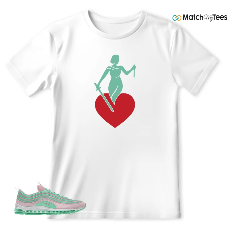 NIKE AIR MAX 97 PINK AND MINT CUSTOM SNEAKER Matching Tees t-shirt