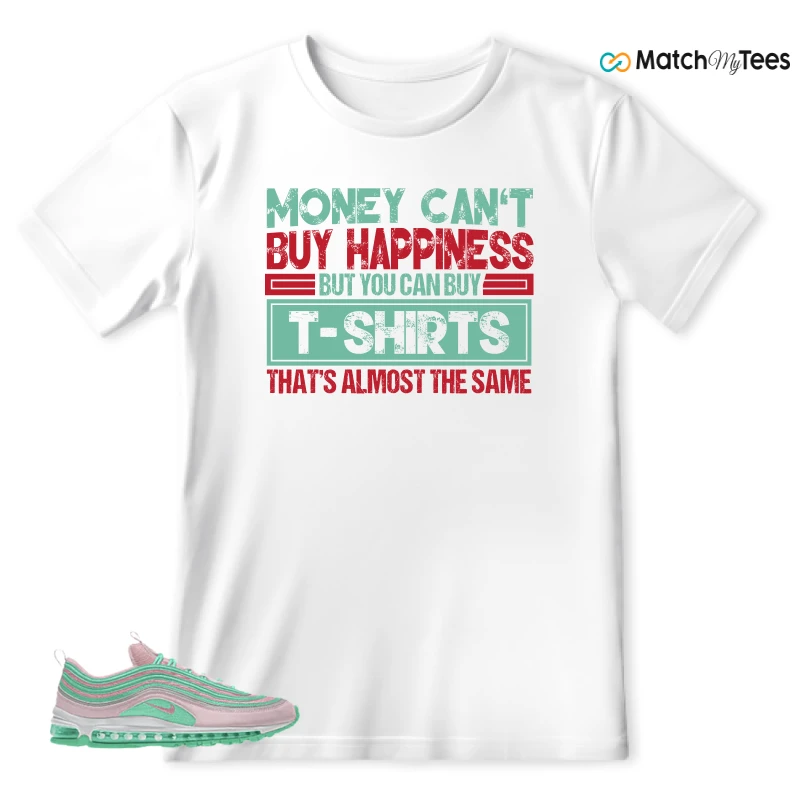 NIKE AIR MAX 97 PINK AND MINT CUSTOM SNEAKER Matching Tees t-shirt