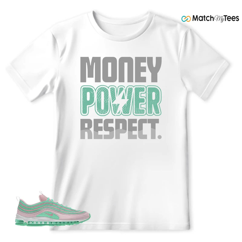 NIKE AIR MAX 97 PINK AND MINT CUSTOM SNEAKER Matching Tees t-shirt